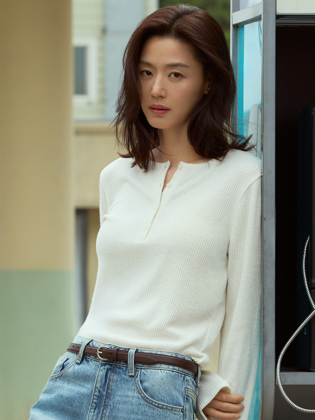 여성) 브러시드 립 헨리넥T (긴팔)