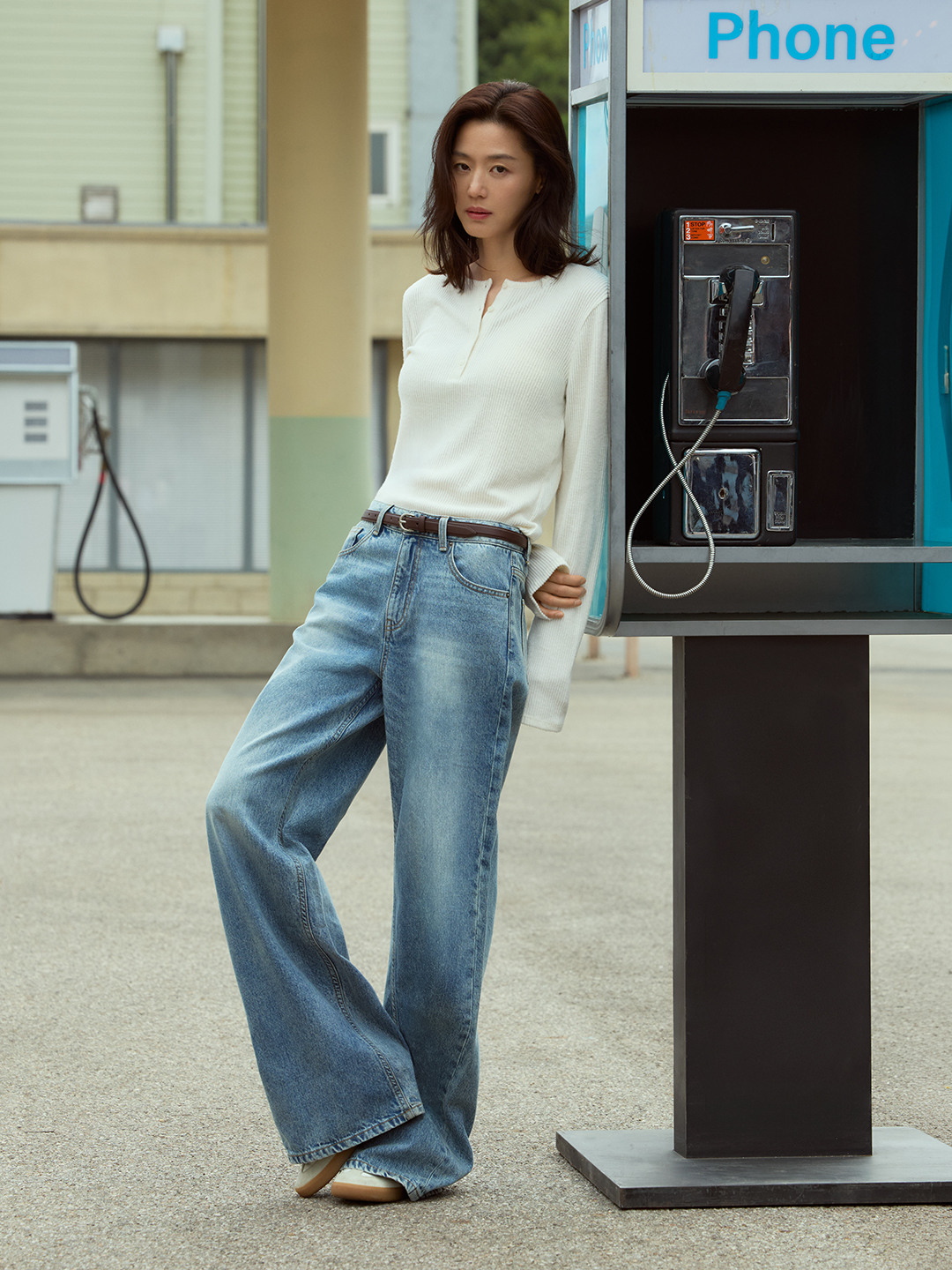 여성) 와이드 데님