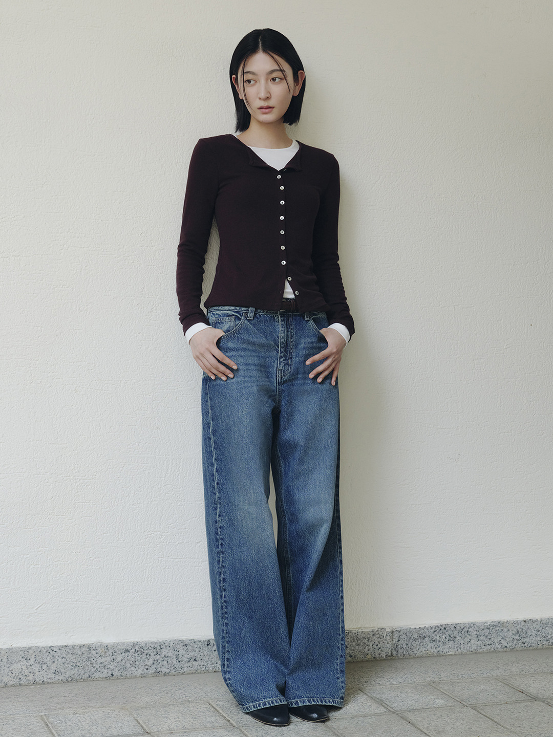 여성) 와이드 데님
