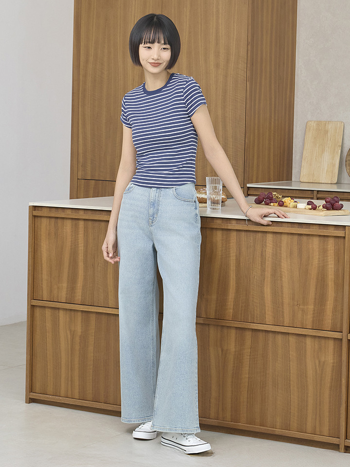 여성) 세미와이드 데님