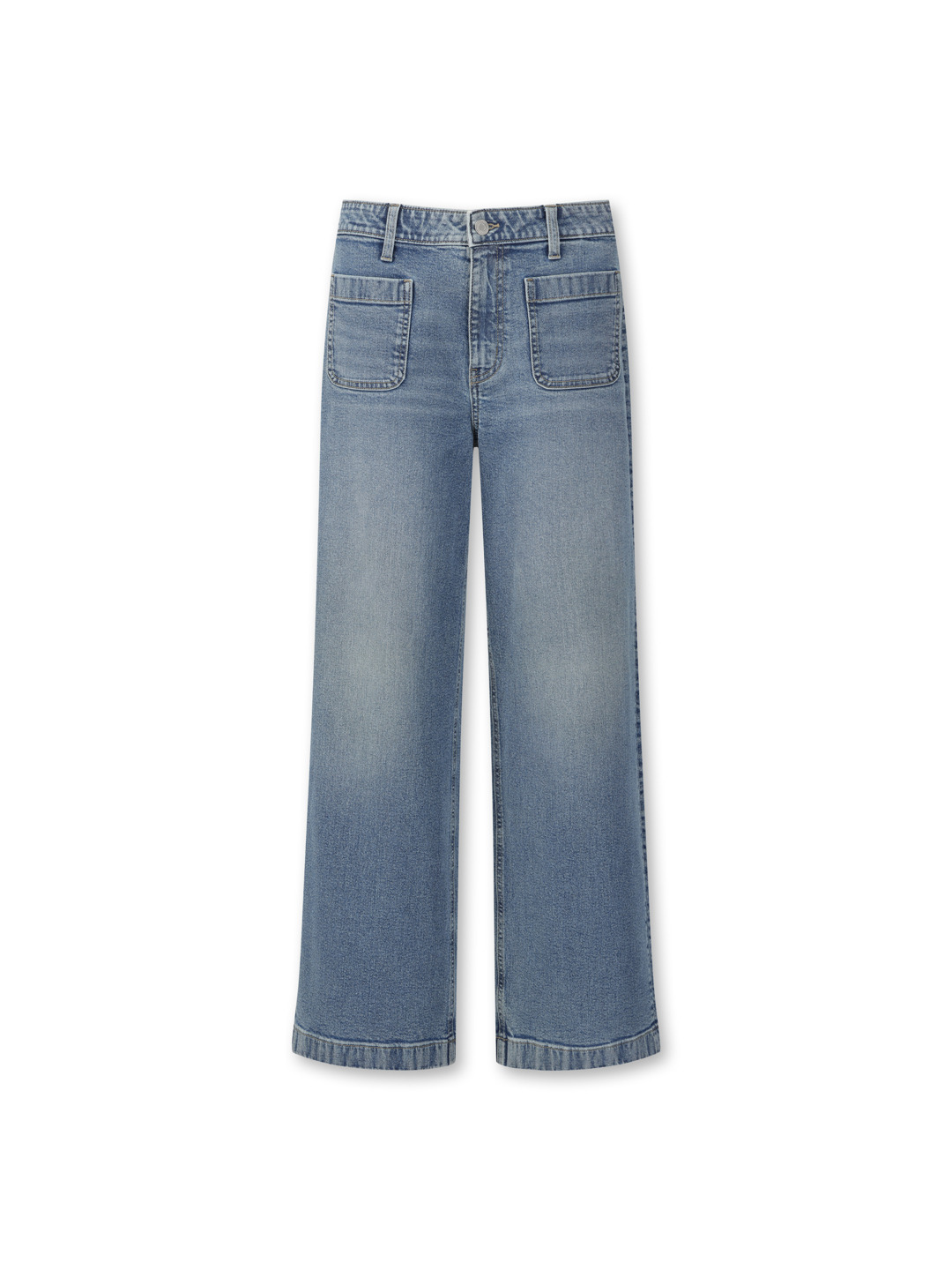 여성) 아웃포켓 와이드 데님