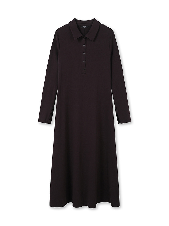 여성) 버튼업 저지 원피스