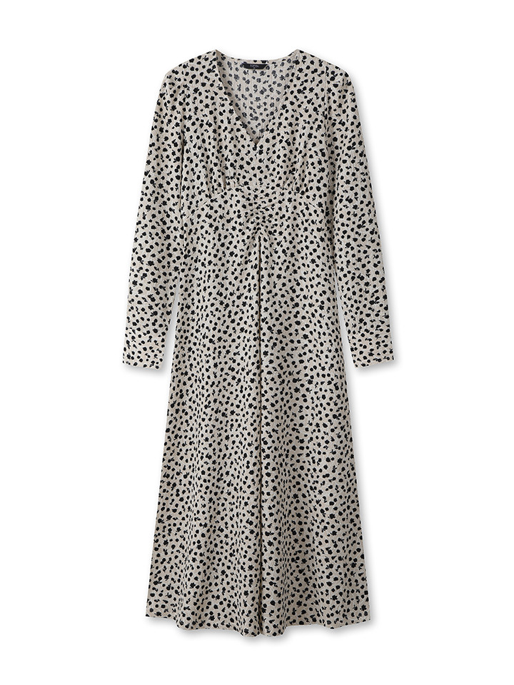 여성) 저지 긴팔 프린트 원피스