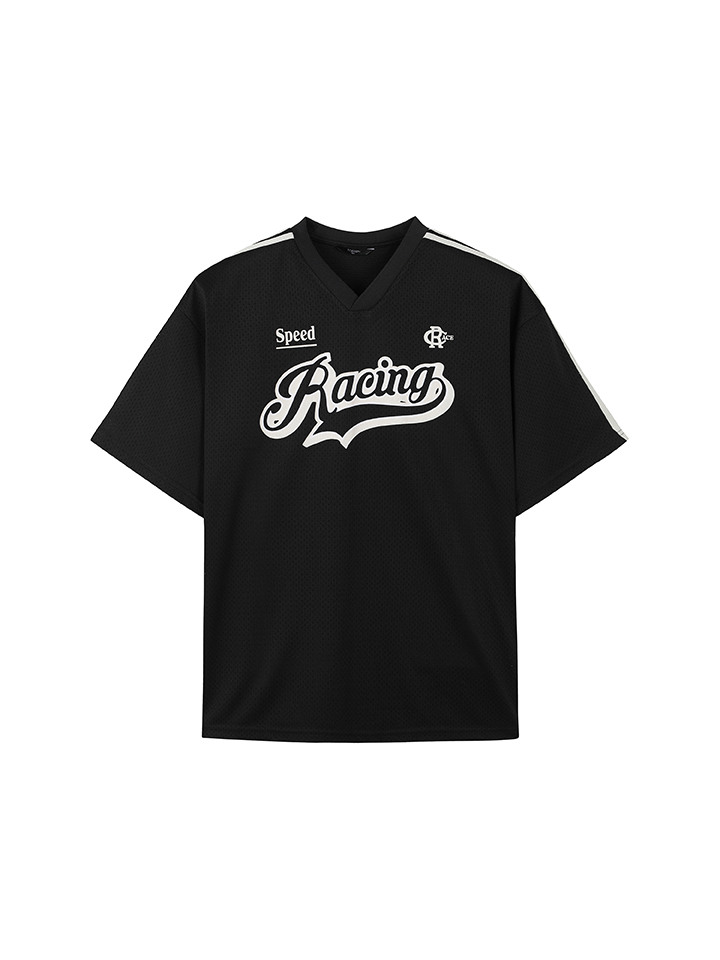 남성) 블록코어 라인 그래픽 반팔티