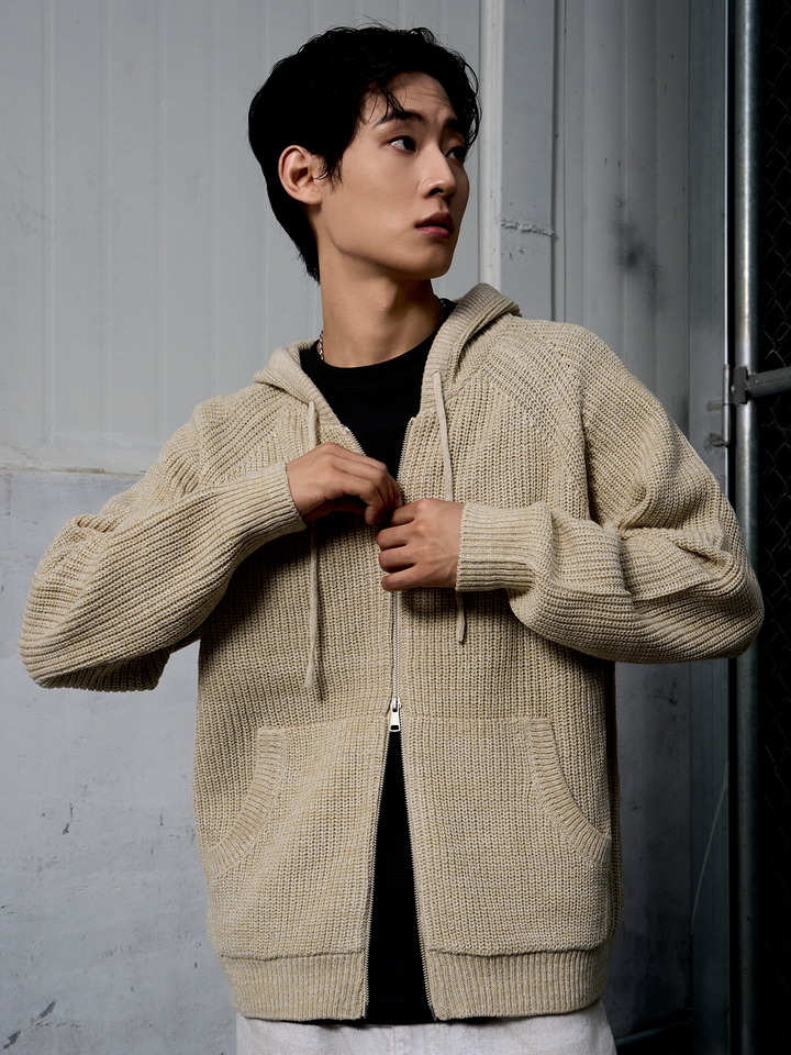 남성) 후드 집업 가디건