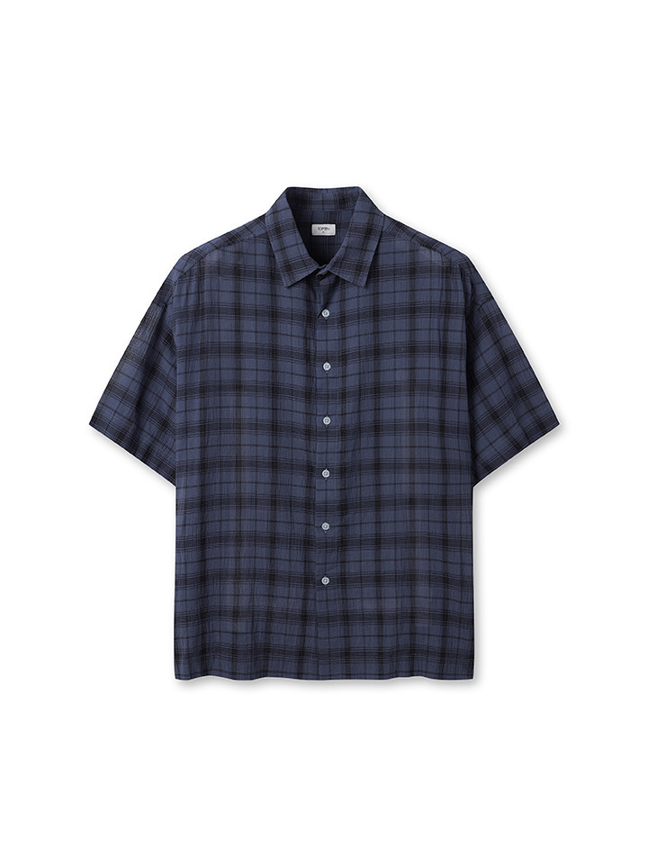 남성) 크리즈 오버핏 반팔셔츠