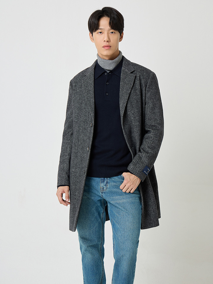 남성) 캐시미어 블렌디드 체스터코트