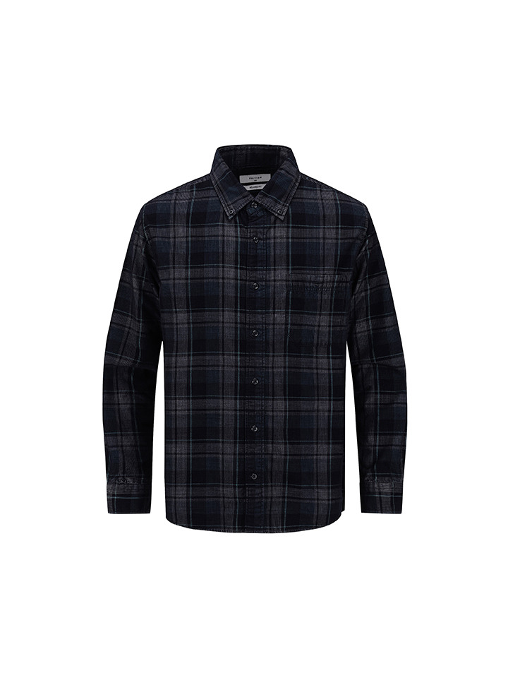 남성) 코듀로이 체크 셔츠