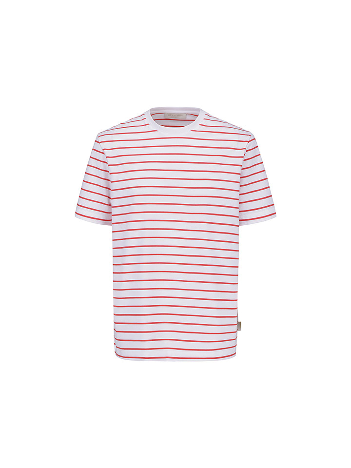 남성) 쿨코튼 라운드 스트라이프 반팔티