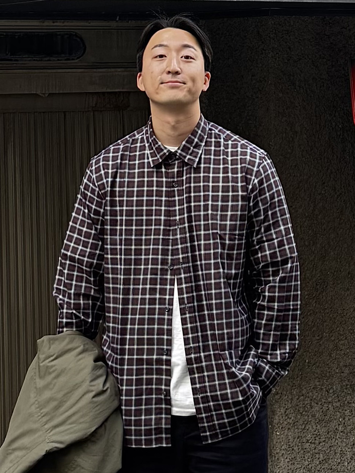 남성) 플란넬 체크 셔츠 스탠다드핏