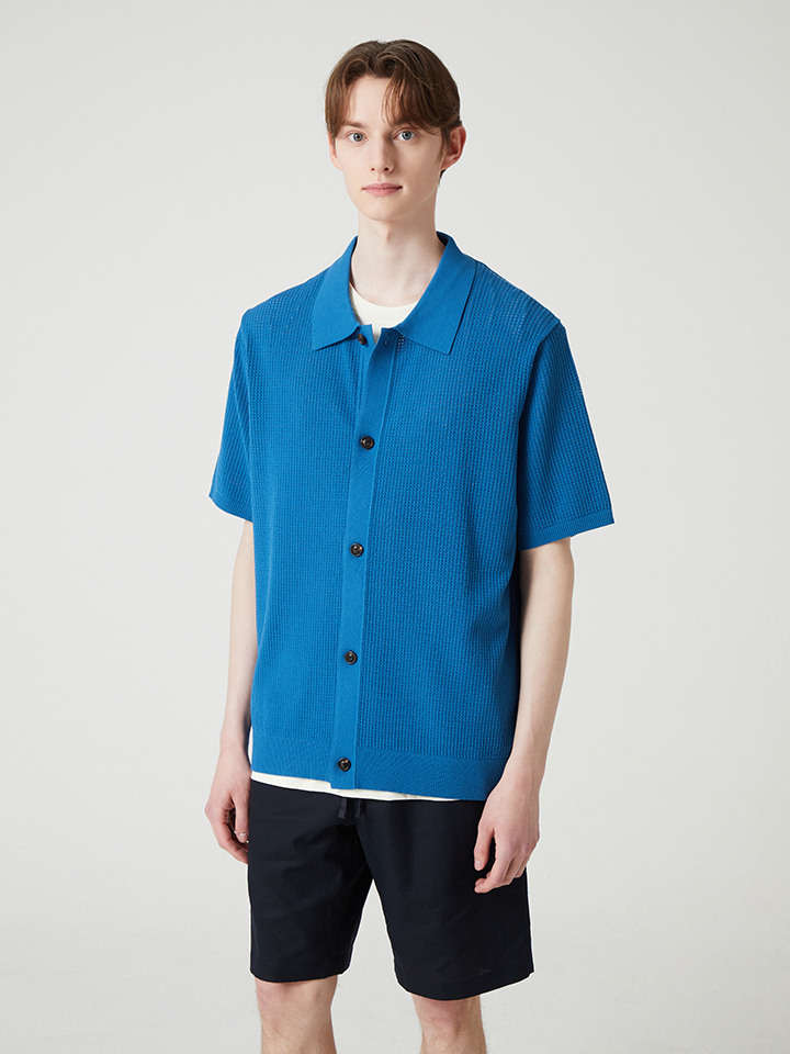 남성) 메쉬 반팔 가디건