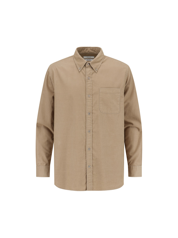 남성) 코튼  솔리드 코듀로이 셔츠