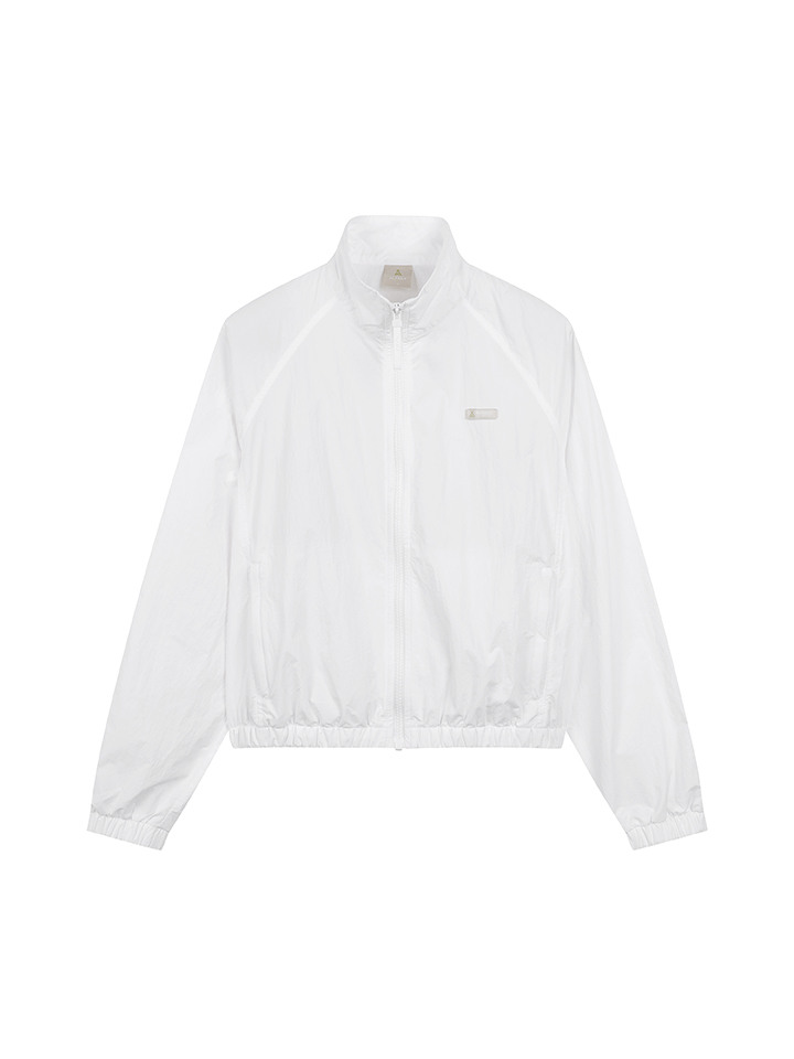 여성) 경량 크롭 하이넥 바람막이