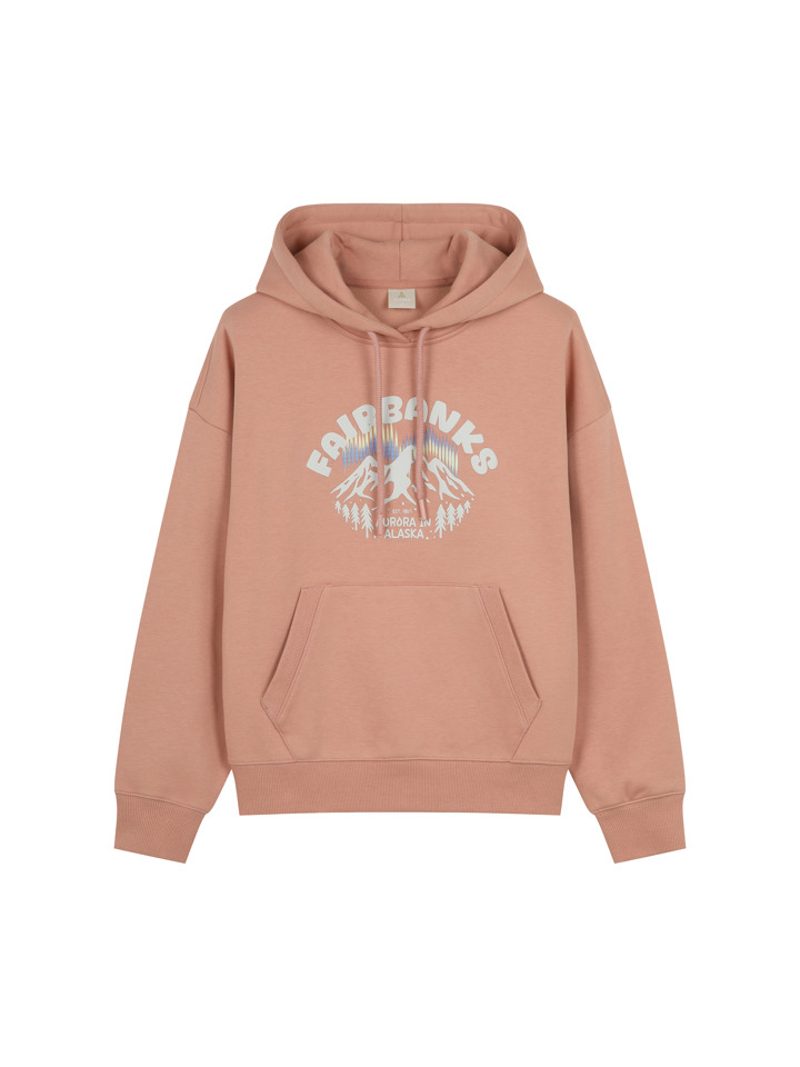 여성) 그래픽 후드 맨투맨