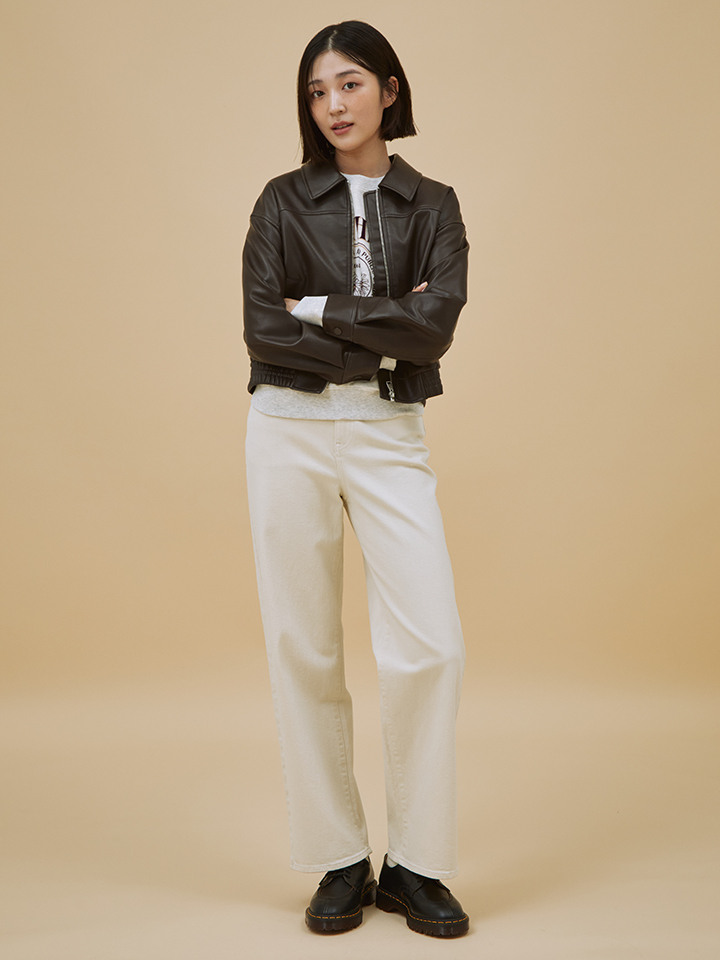 여성) 컴포트 와이드핏 데님 팬츠