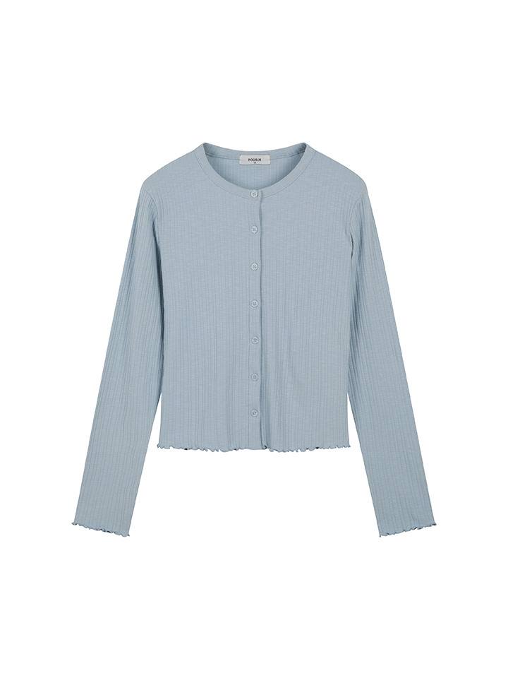 여성) 립 크롭 라운드 가디건