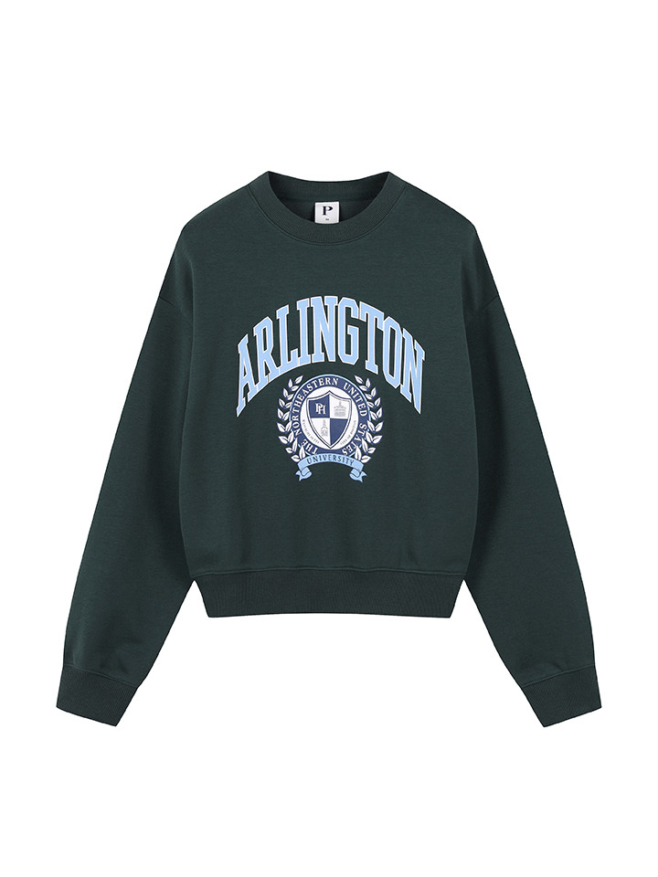 여성) 소프트테리 빅그래픽 크롭 맨투맨