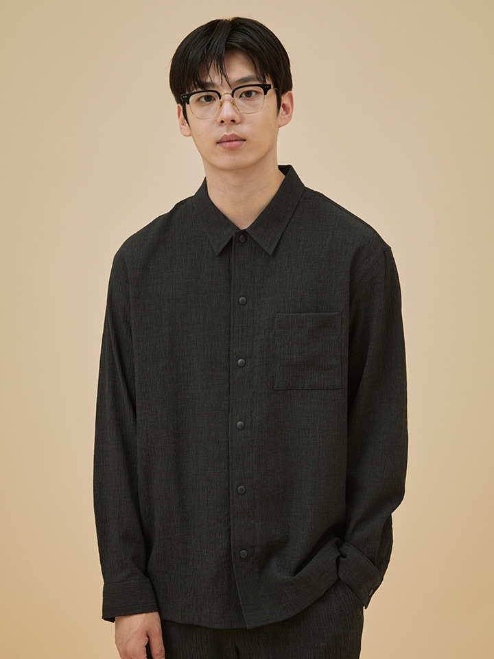 남성) 크링클 세미오버핏 셔켓