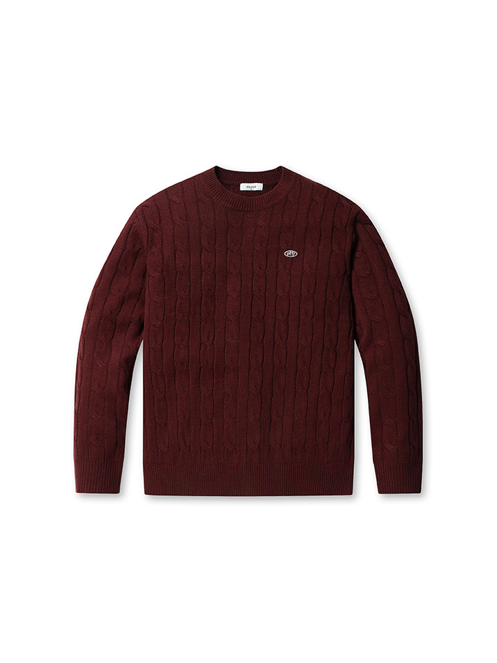 남성) 케이블 와펜 스웨터