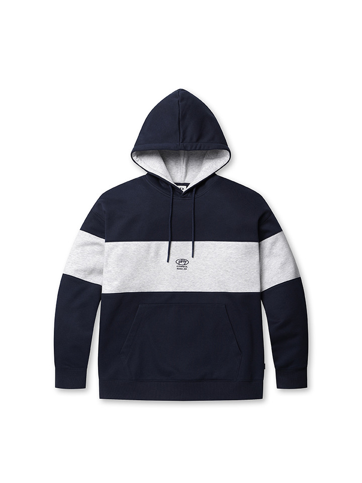 남성) 그래픽 플리스 블록 후디