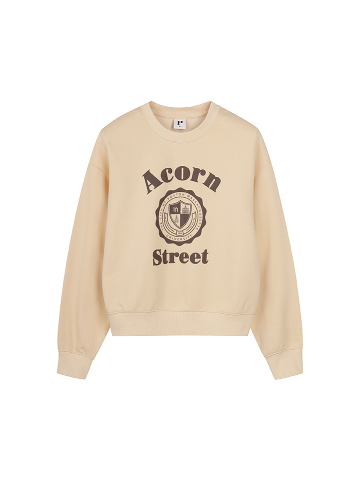 여성) 플리스 빅그래픽 크롭 맨투맨