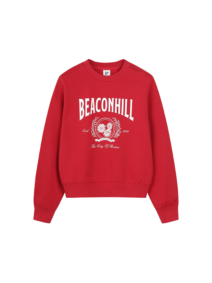 여성) 플리스 빅그래픽 크롭 맨투맨