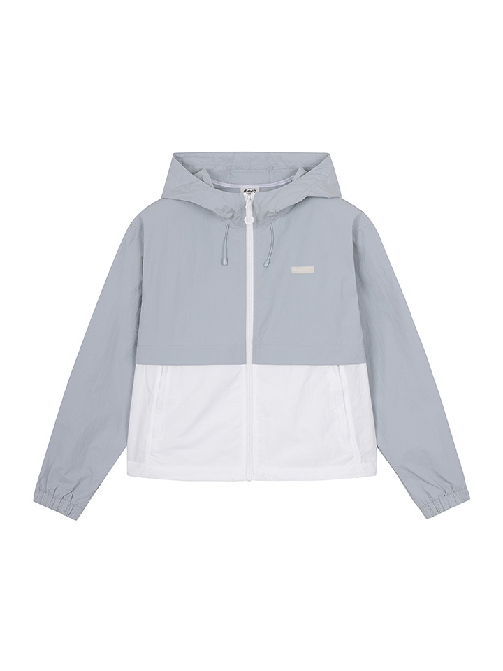 여성) 무브 경량 후드 크롭 바람막이