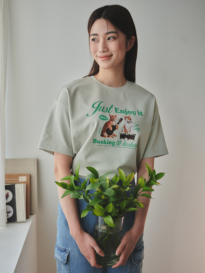 여성) 코숏 쿨텐션 빅그래픽 반팔티