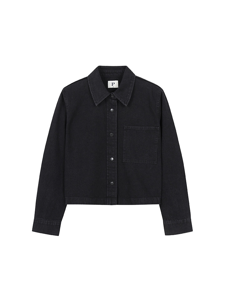 여성) 긴팔 데님 셔켓