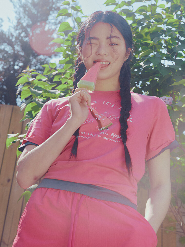 여성) 죠크박 쿨코튼 반팔티 