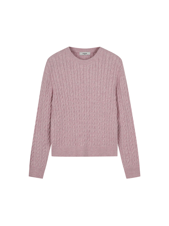 여성) 메리노 케이블조직 니트