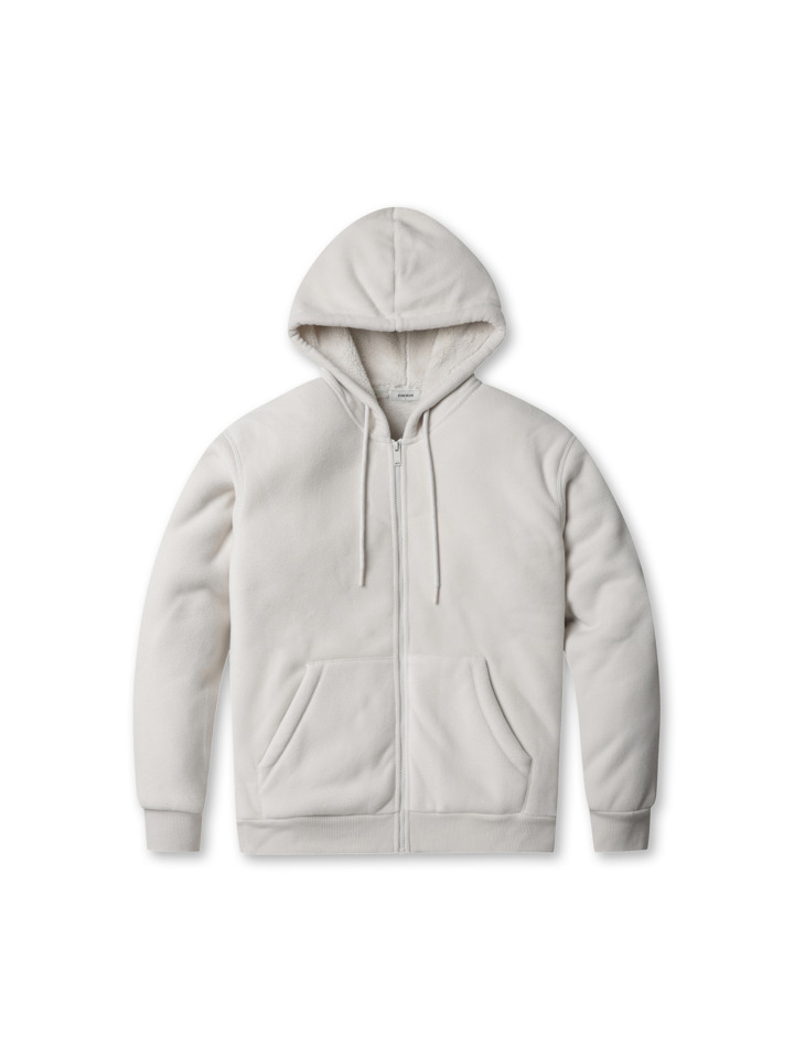 남성) 플러피 본딩 후드 집업