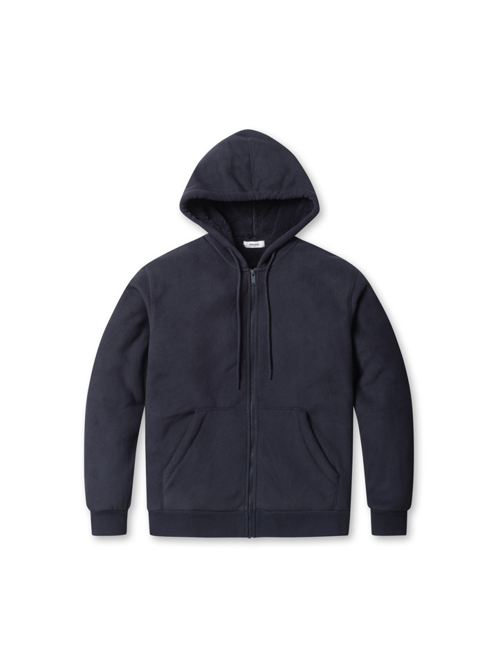 남성) 플러피 본딩 후드 집업