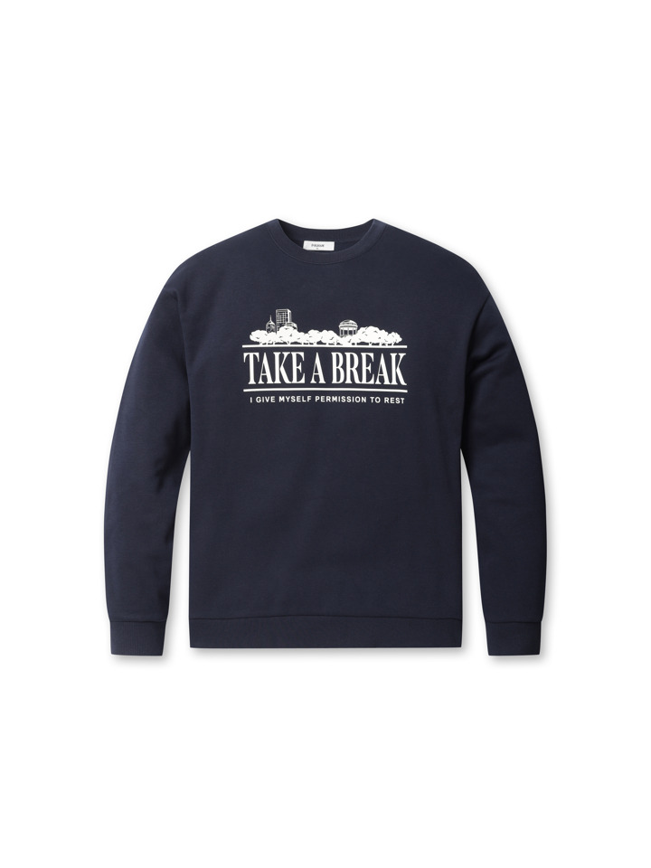 남성) 플리스 그래픽 맨투맨