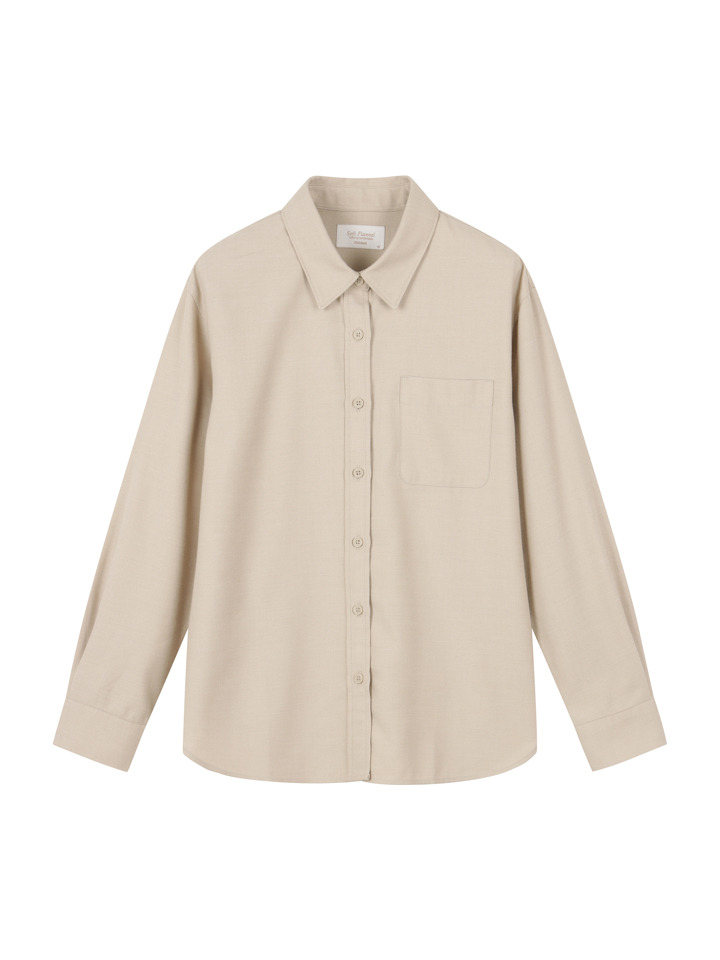 여성) 플란넬 루즈핏 셔츠