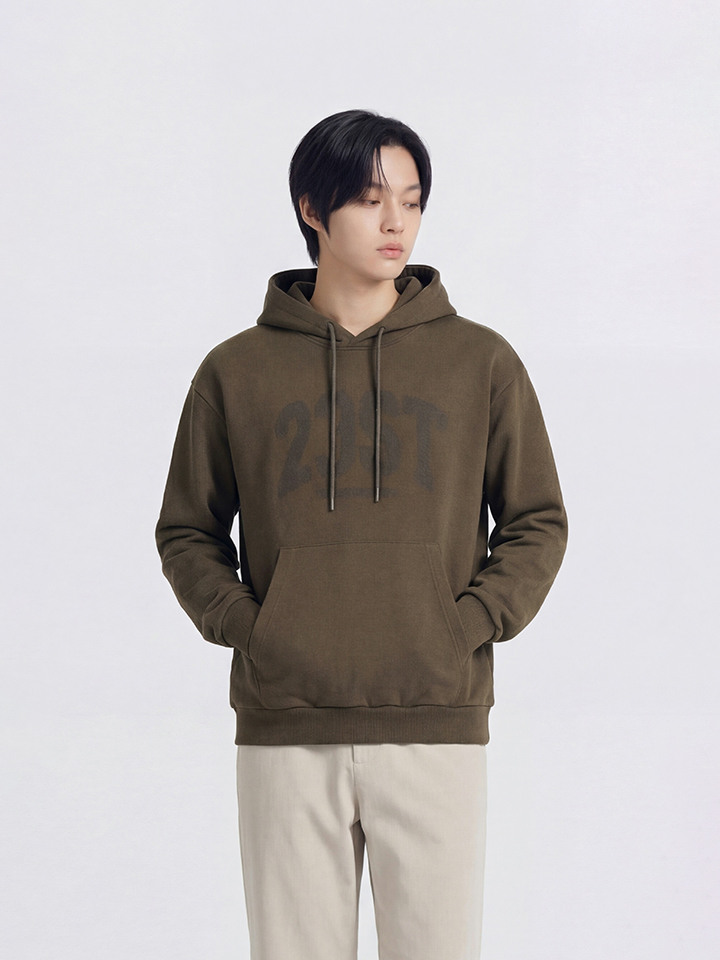 남성) 더블니트 빅 그래픽 후드티