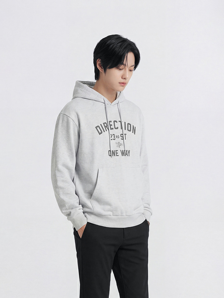 남성) 더블니트 빅 그래픽 후드티
