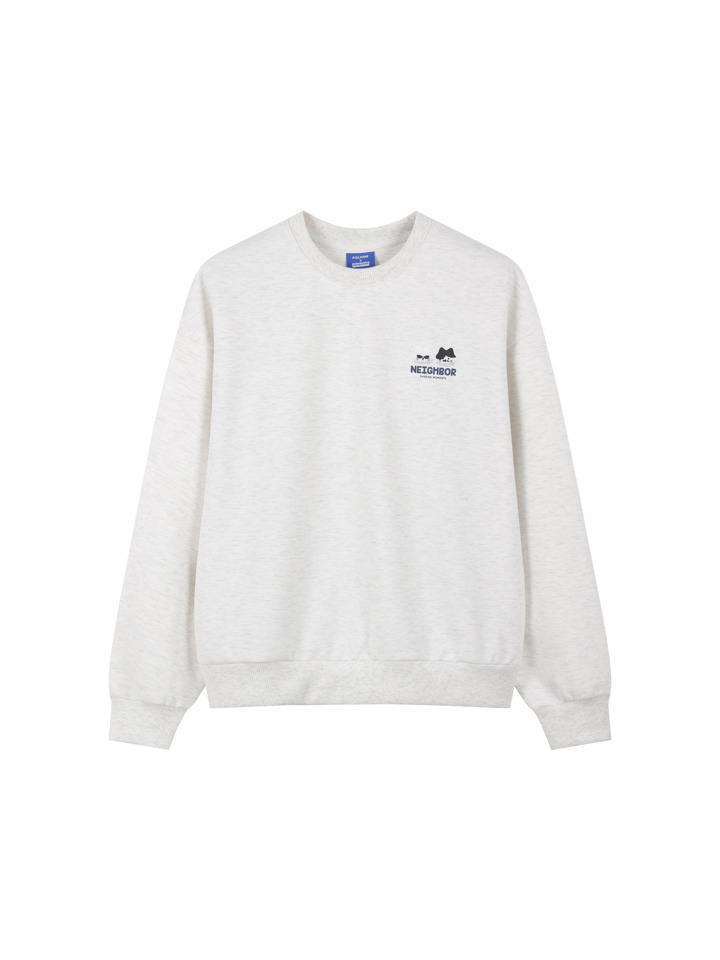 여성) 더블니트 어프어프X코숏 맨투맨