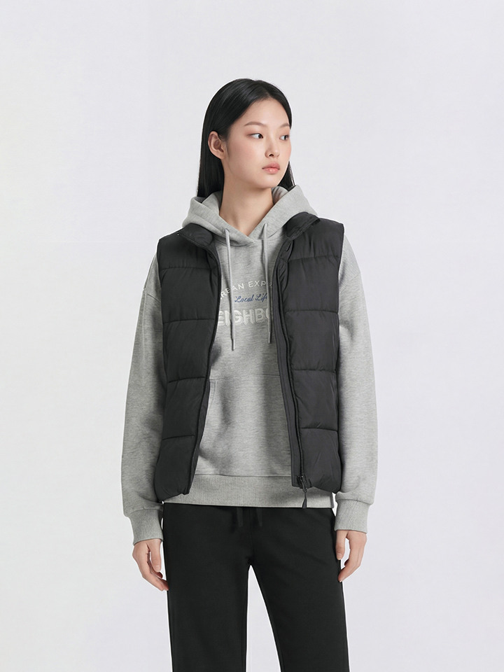 여성) 클라우드 에어 모크넥 패딩 베스트