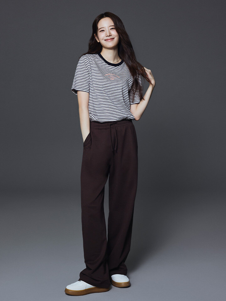 여성) 쿨테리 원턱 와이드 스웨트 팬츠