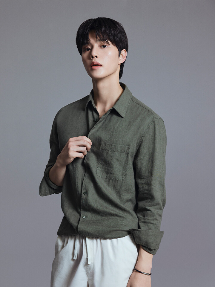 남성) 컴포트 리넨 긴팔 셔츠
