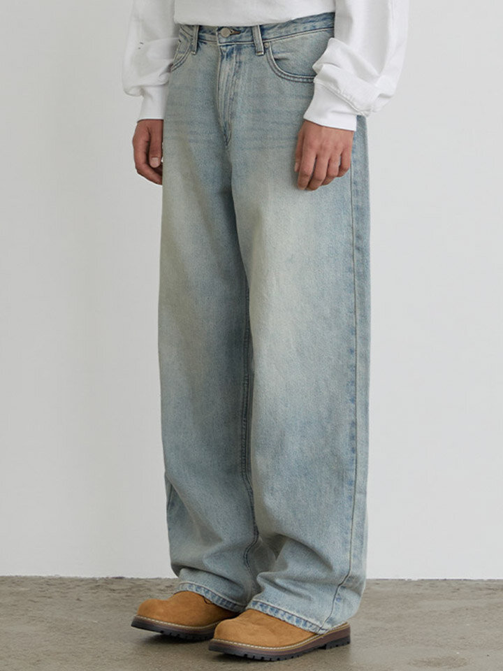 세미와이드 데님 팬츠