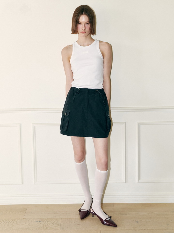 [TMAKER]SIGNATURE LOGO LIVET POCKET DETAIL SKIRT PANTS★韓國 SIGNATURE LOGO LIVET POCKET DETAIL SKIRT PANTS BE - 감도