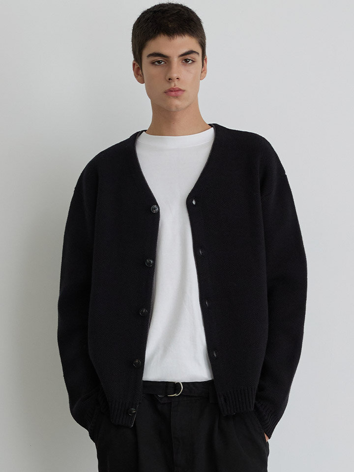 브이넥 레이어드 가디건