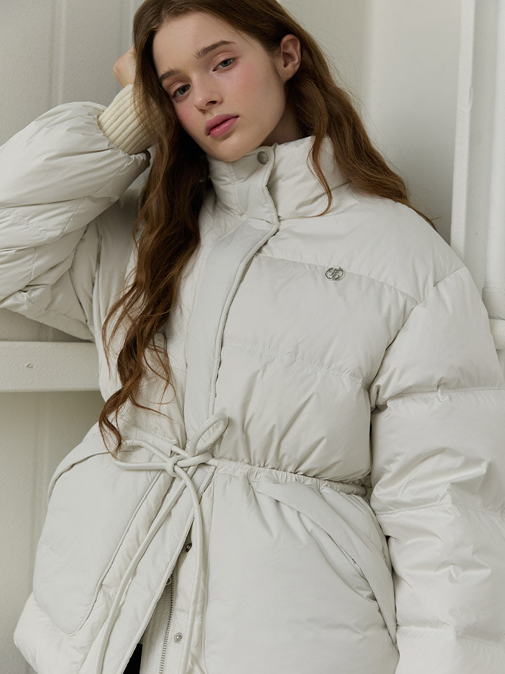 디테처블 후디드 다운 점퍼