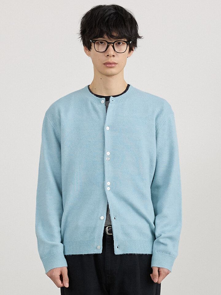 버튼 리듬 라운드 가디건