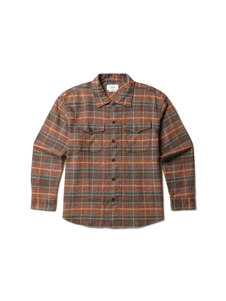 남성) 체크 아우터형 셔츠